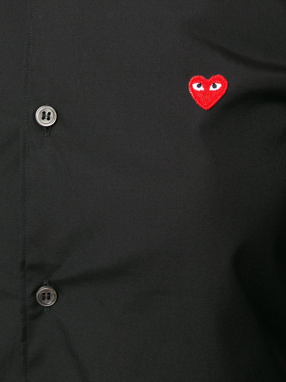logo embroidered plain shirt - 5
