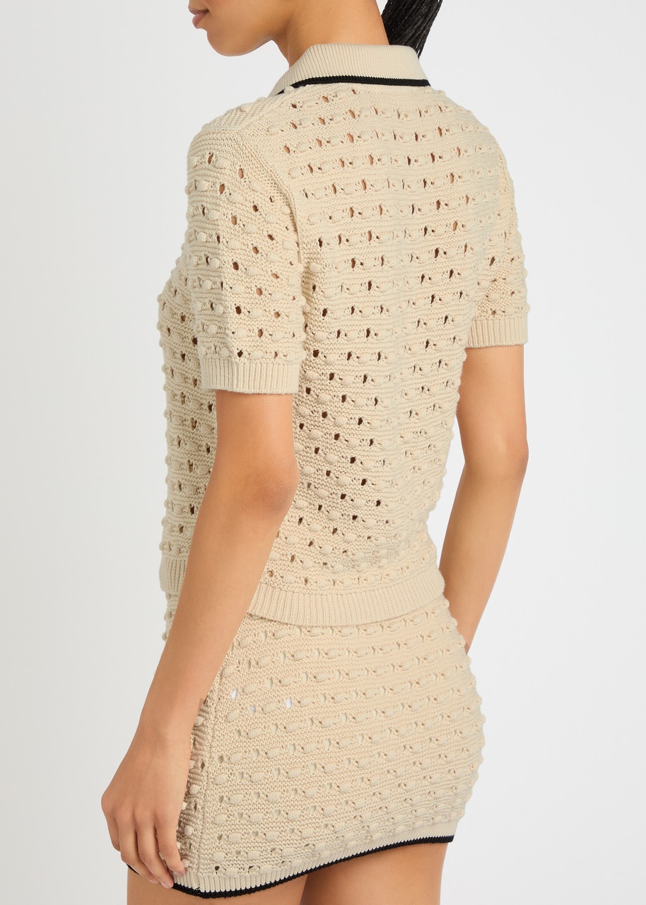Frame The Bauble Open-knit Polo Shirt - 3