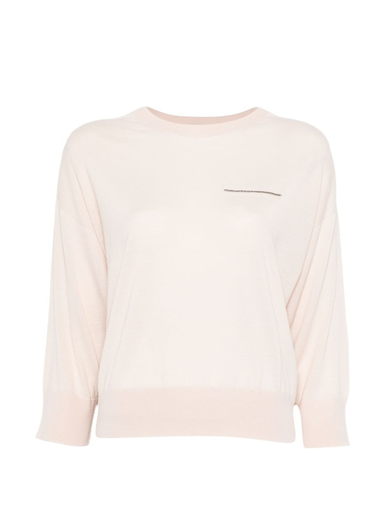 crystal-embellishment sweater 1