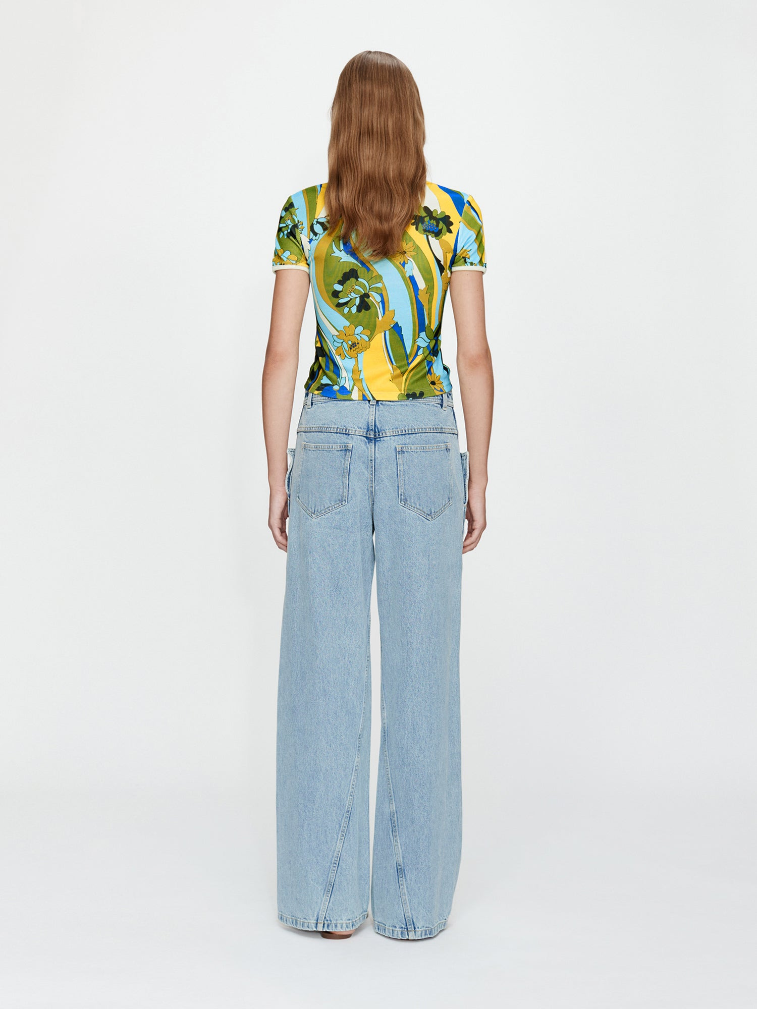 Acidic Floral Open Twist Tee - 4