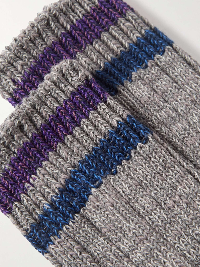 Kapital Intarsia Cotton and Hemp-Blend Socks outlook