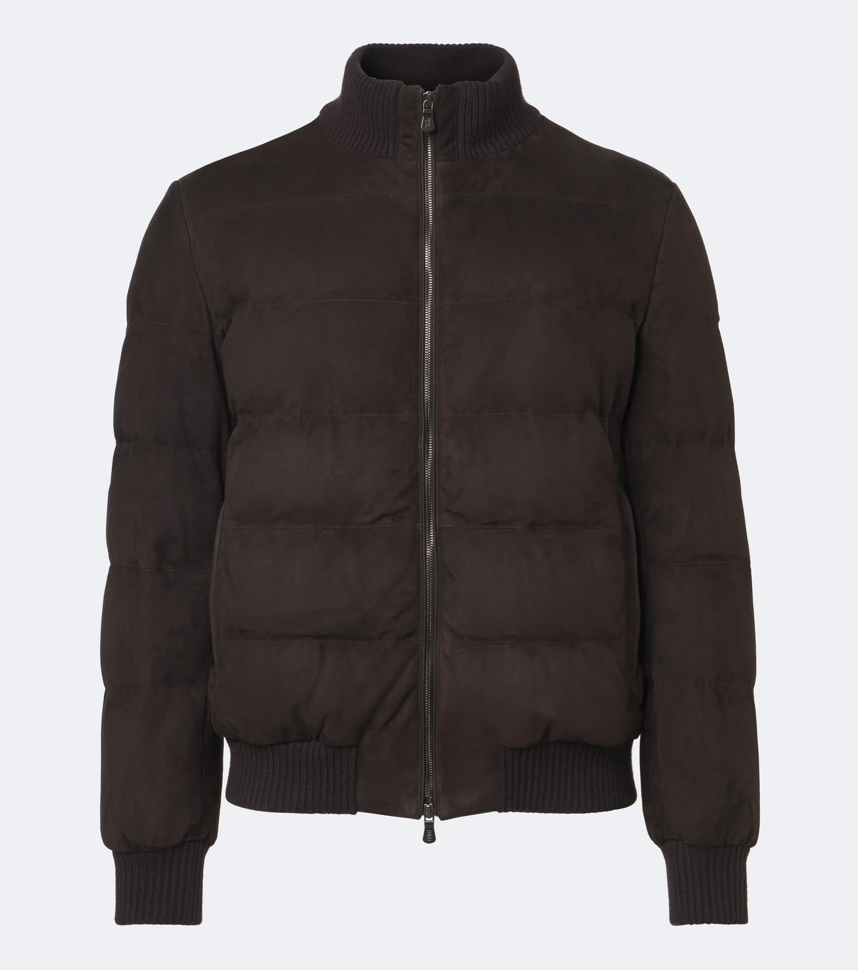 Padded suede bomber jacket - 1