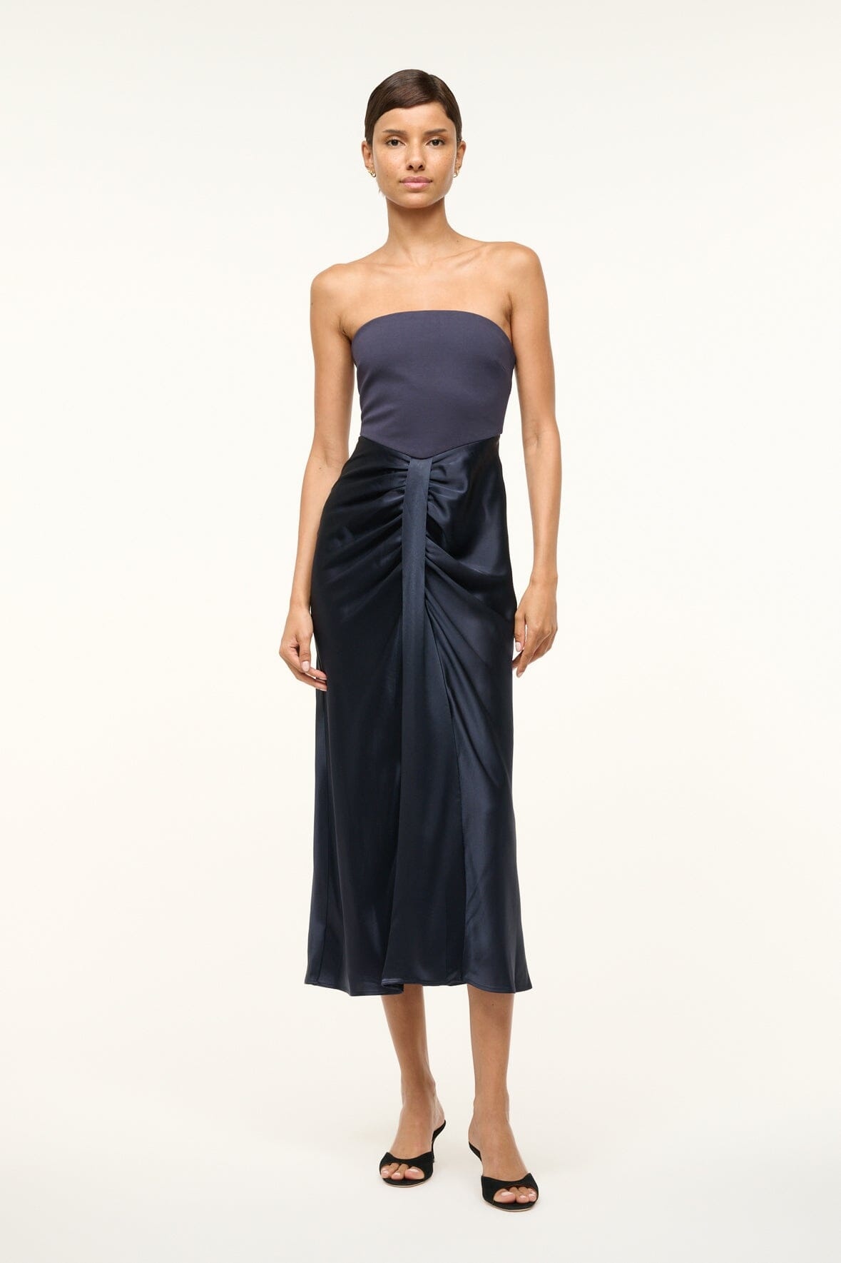 STAUD MIDI WAYFARING DRESS NAVY - 1