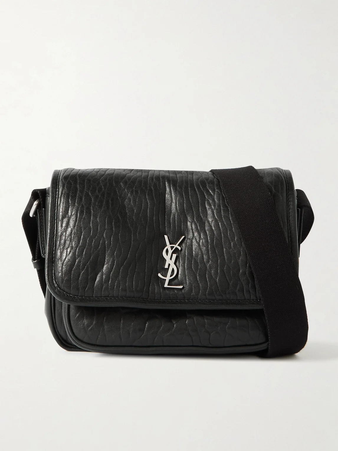 Niki Small Logo-Appliquéd Textured-Leather Messenger Bag - 1
