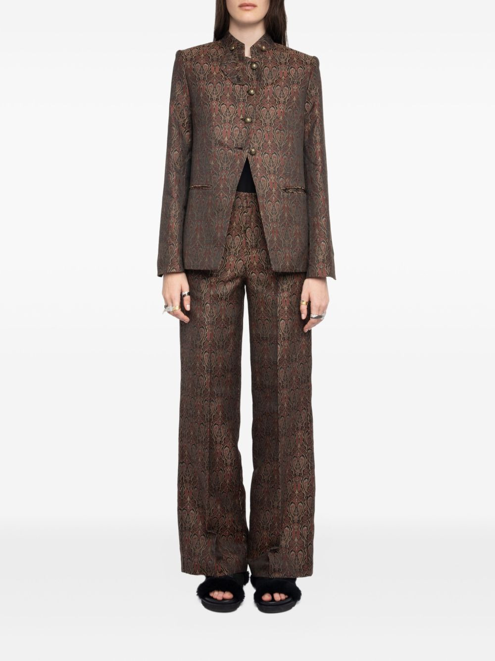 Verysa paisley-print mandarin-collar blazer - 2