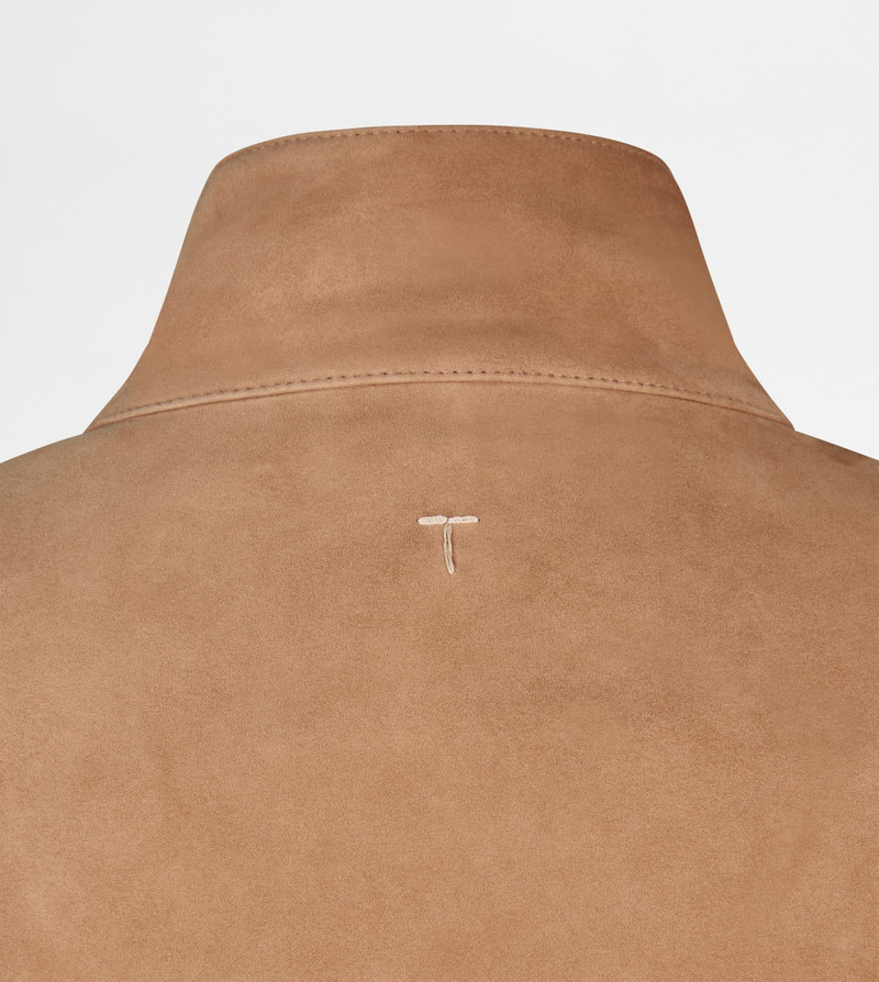 PASHMY BOMBER JACKET IN SUEDE - BEIGE 7