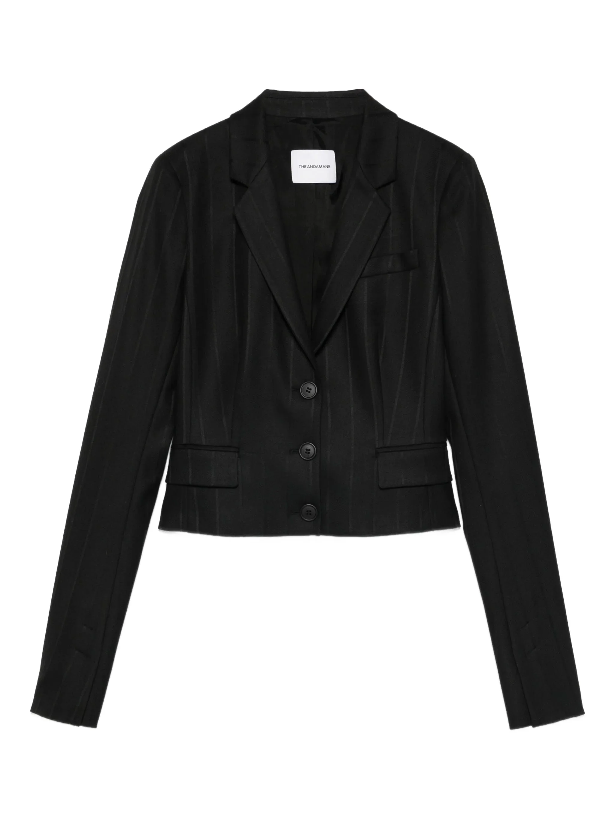 The Andamane Pinstripe Cropped Jacket - 1