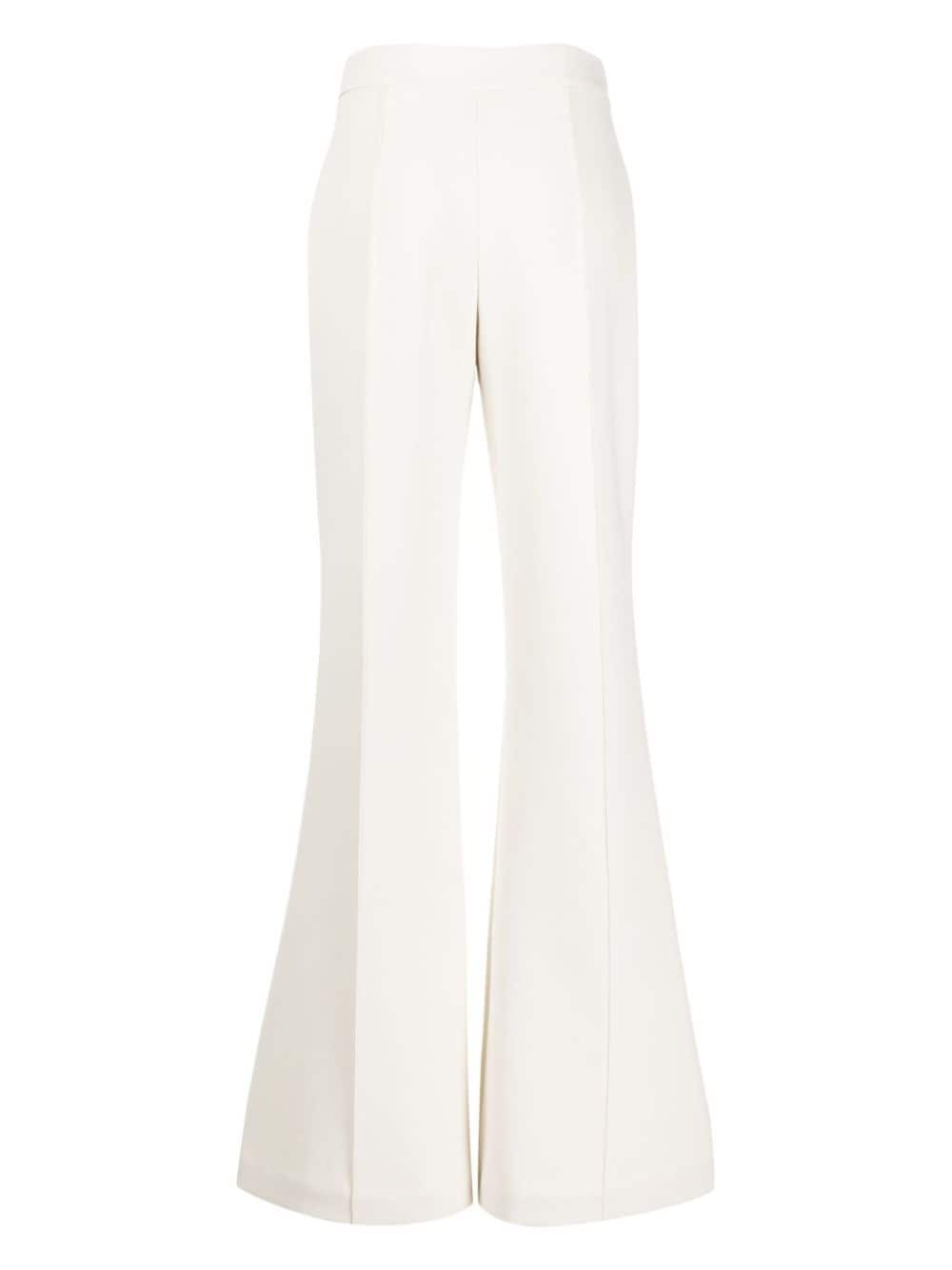 pressed-crease cady flared trousers - 2