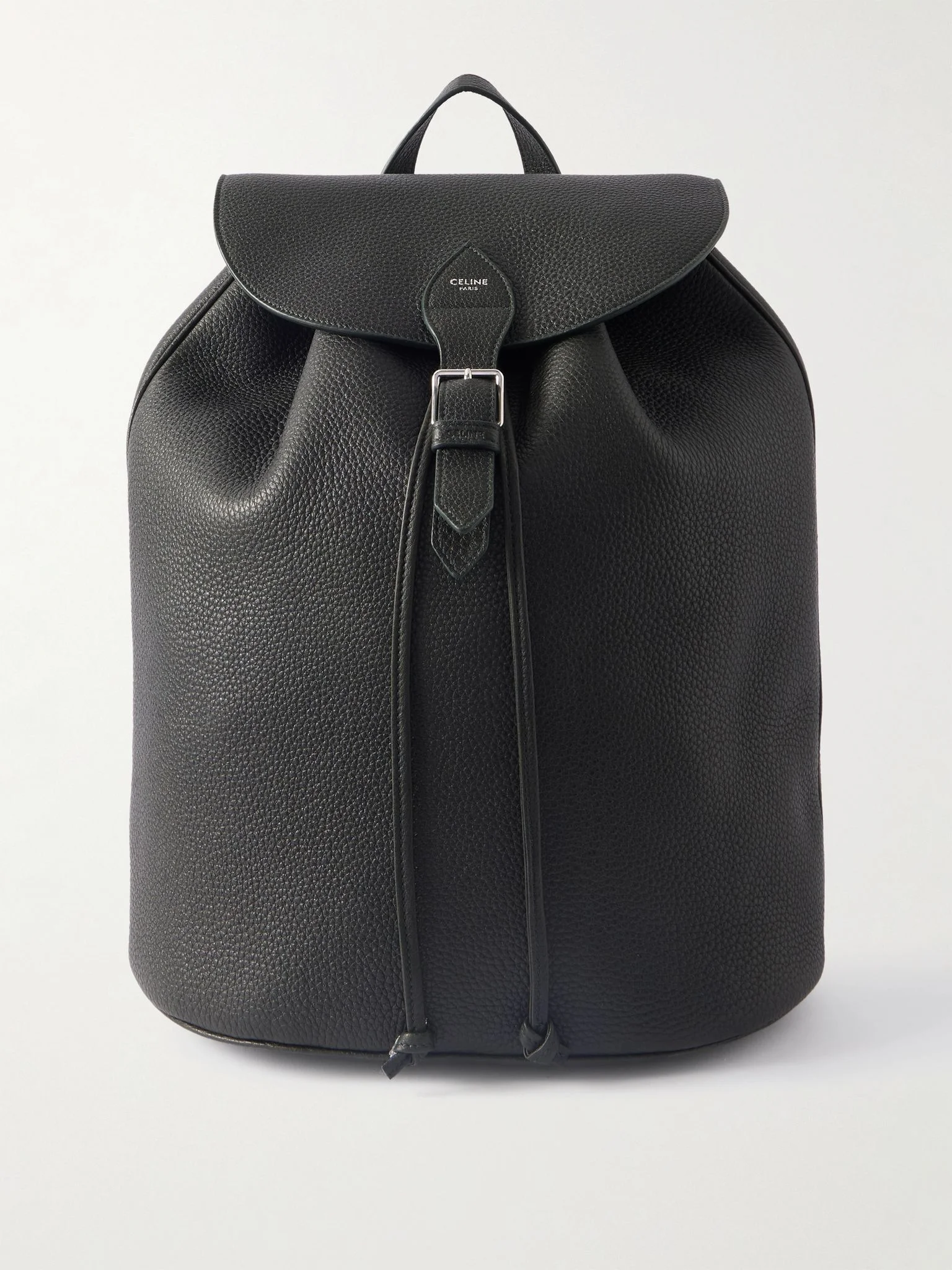 Full-Grain Leather Backpack Green - 1