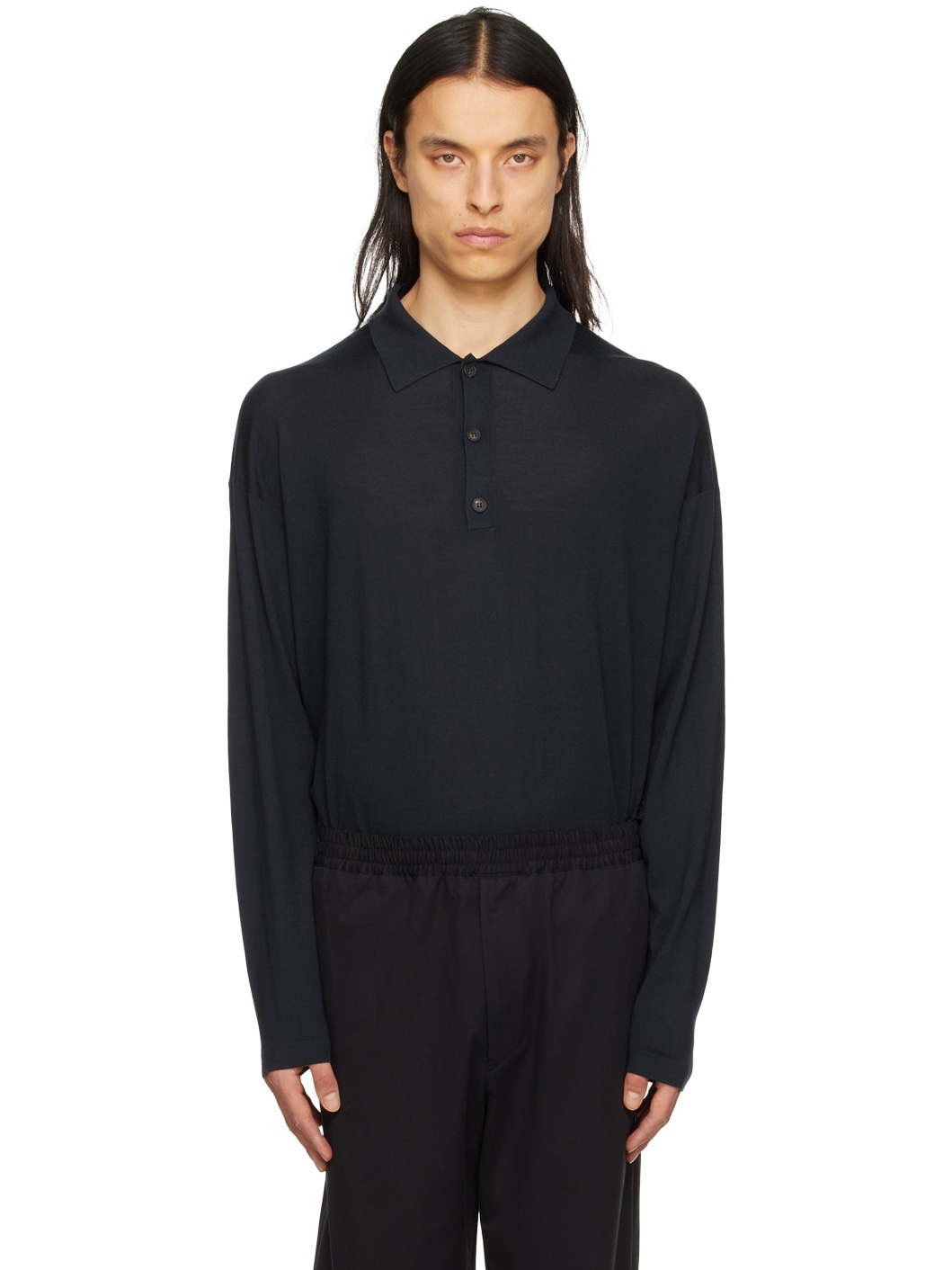 Navy Dijon Polo - 1