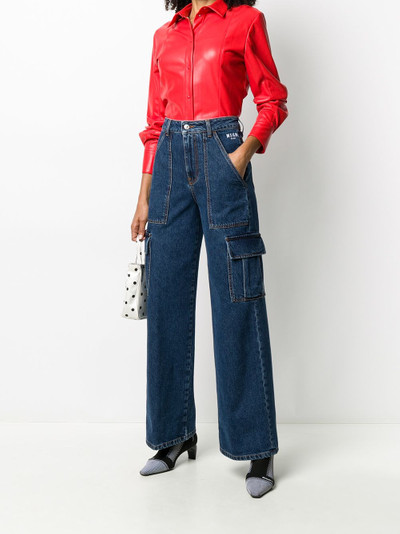 MSGM wide-leg cargo jeans outlook