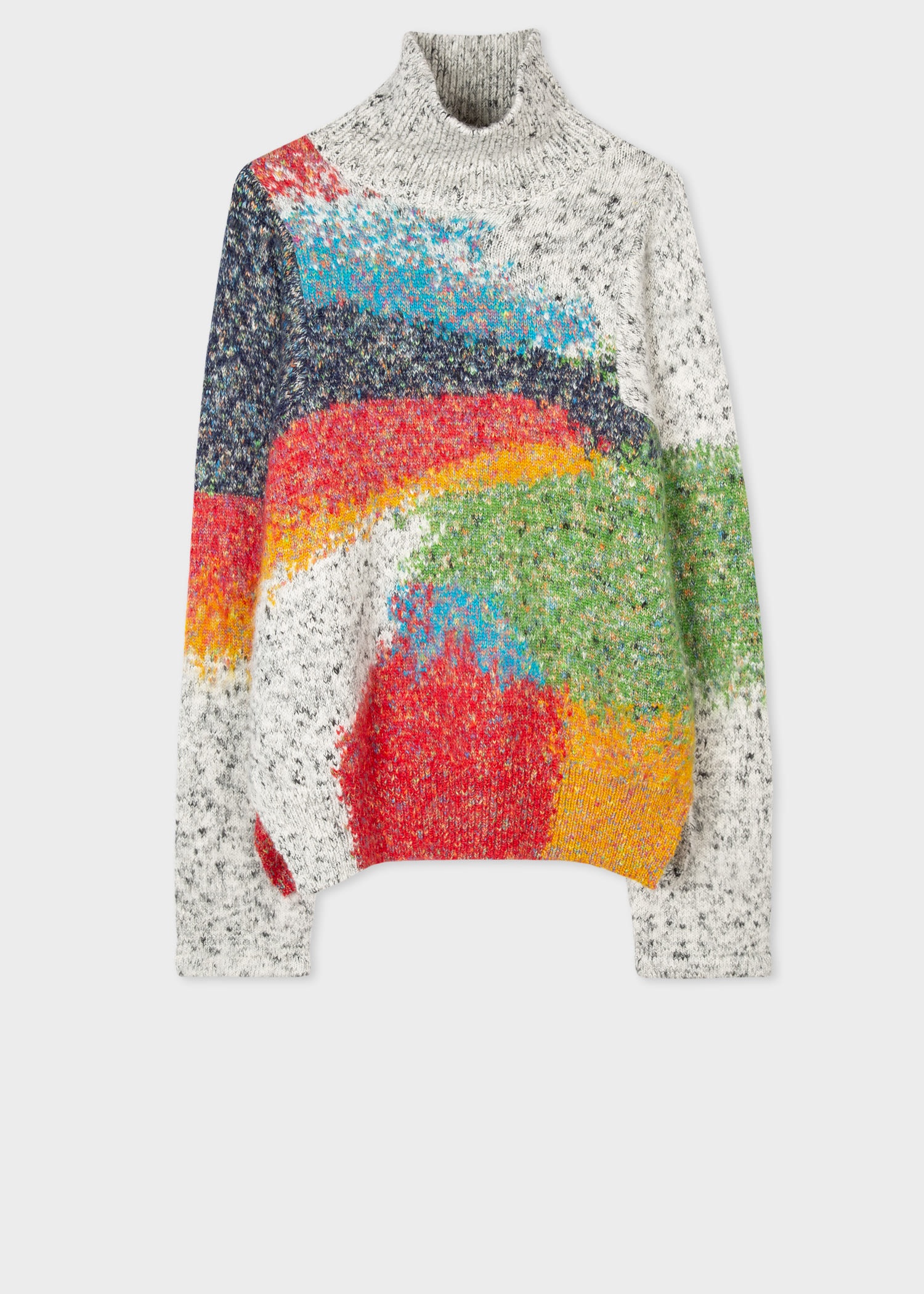 Funnel Neck Oversized Sweater - 1