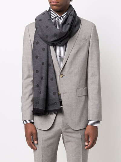 Church's polka dot-pattern frayed scarf outlook