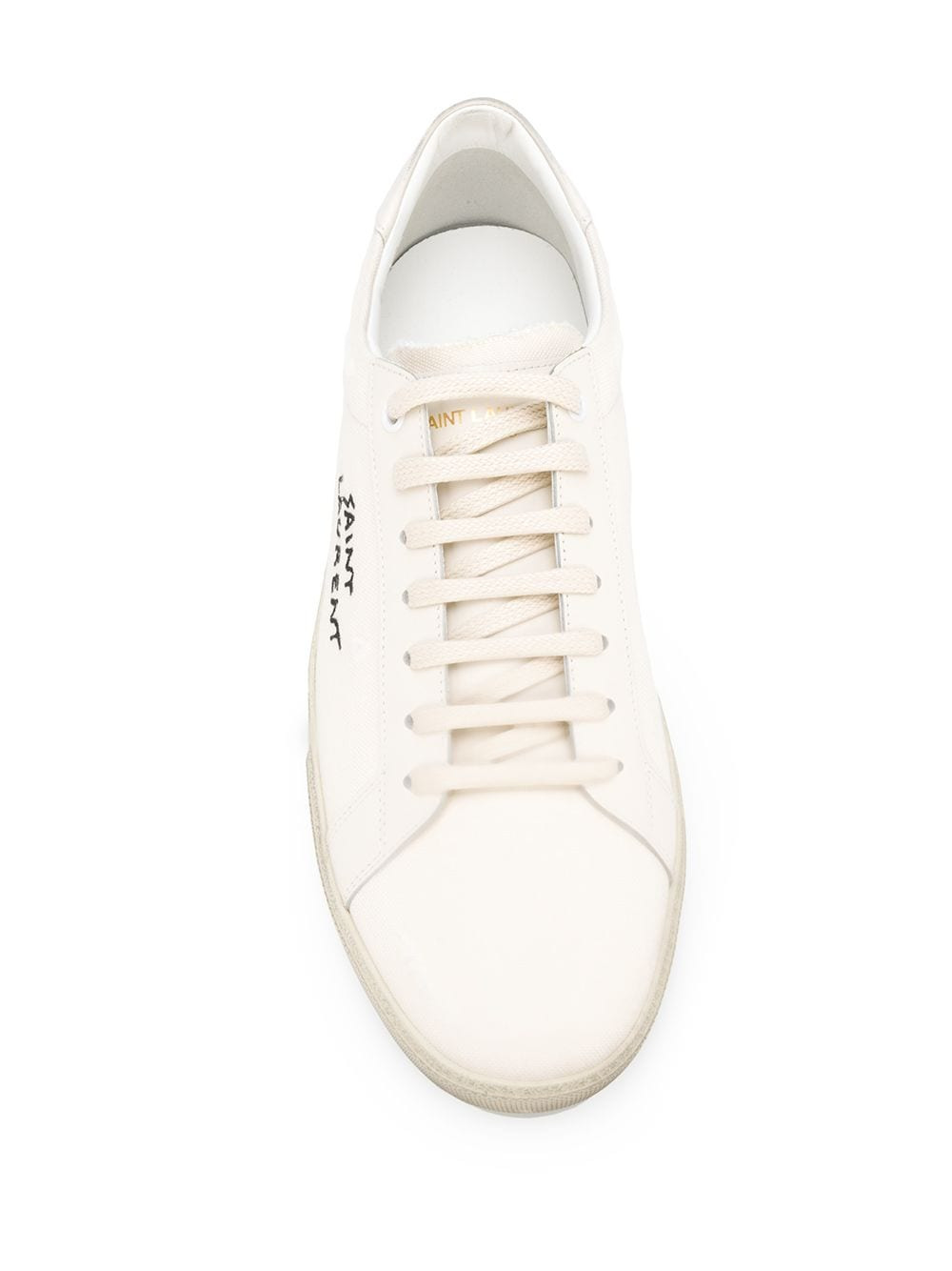 Saint Laurent Men Court Classic Sl/06 Embroidered Canvas And Leather Sneakers - 4