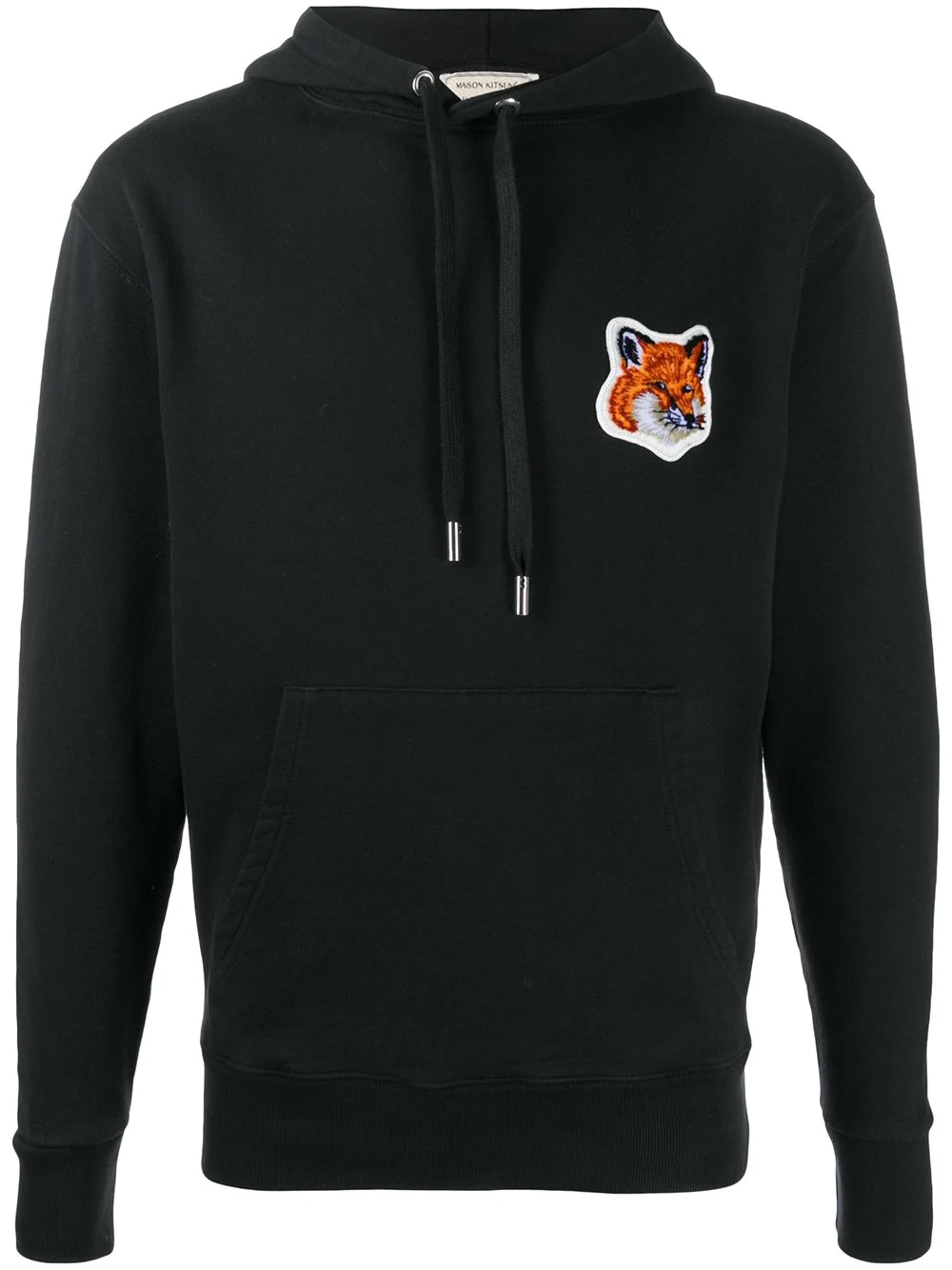 Fox logo-patch hoodie - 1