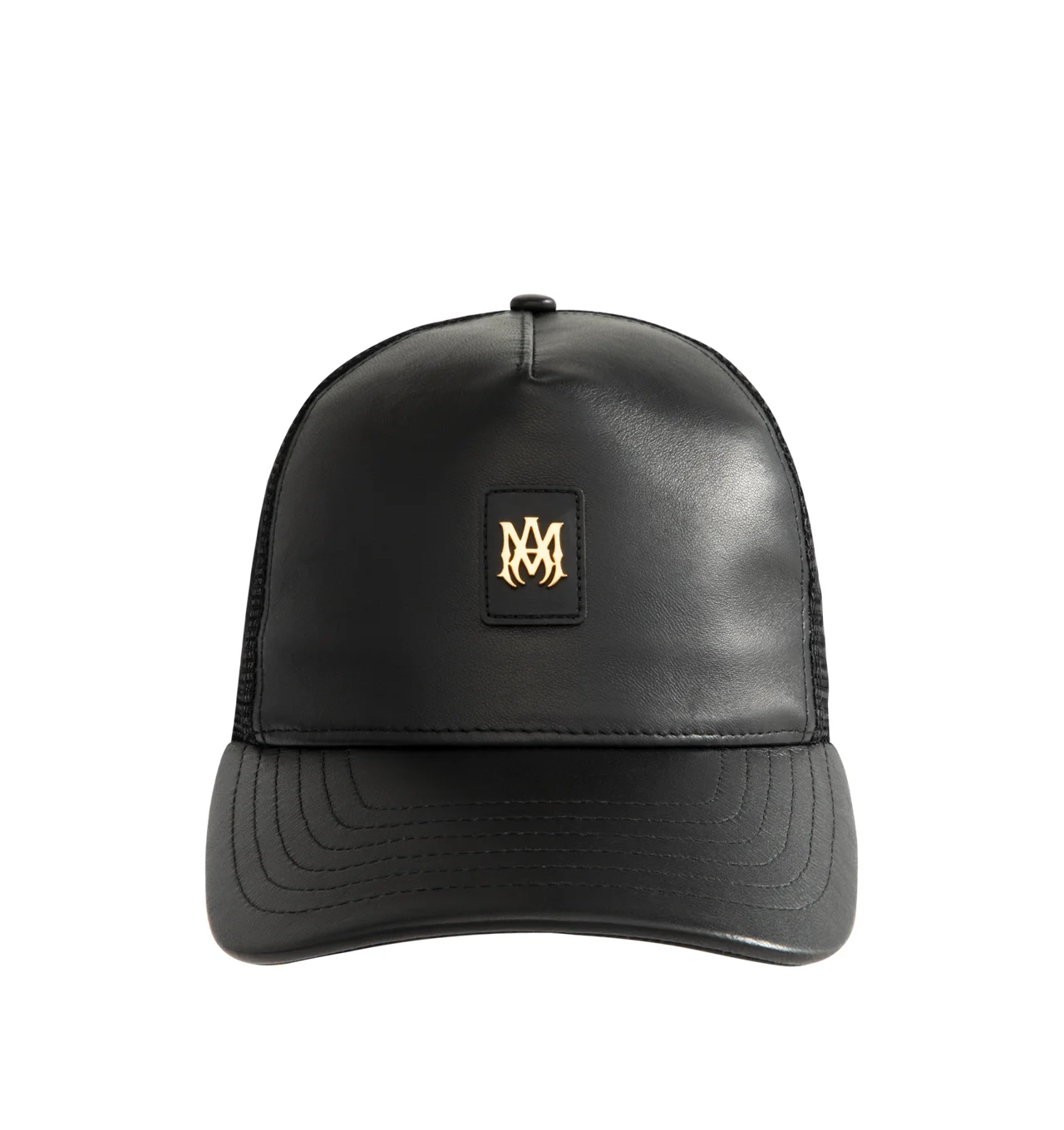 MA PATCH LEATHER TRUCKER HAT - 1