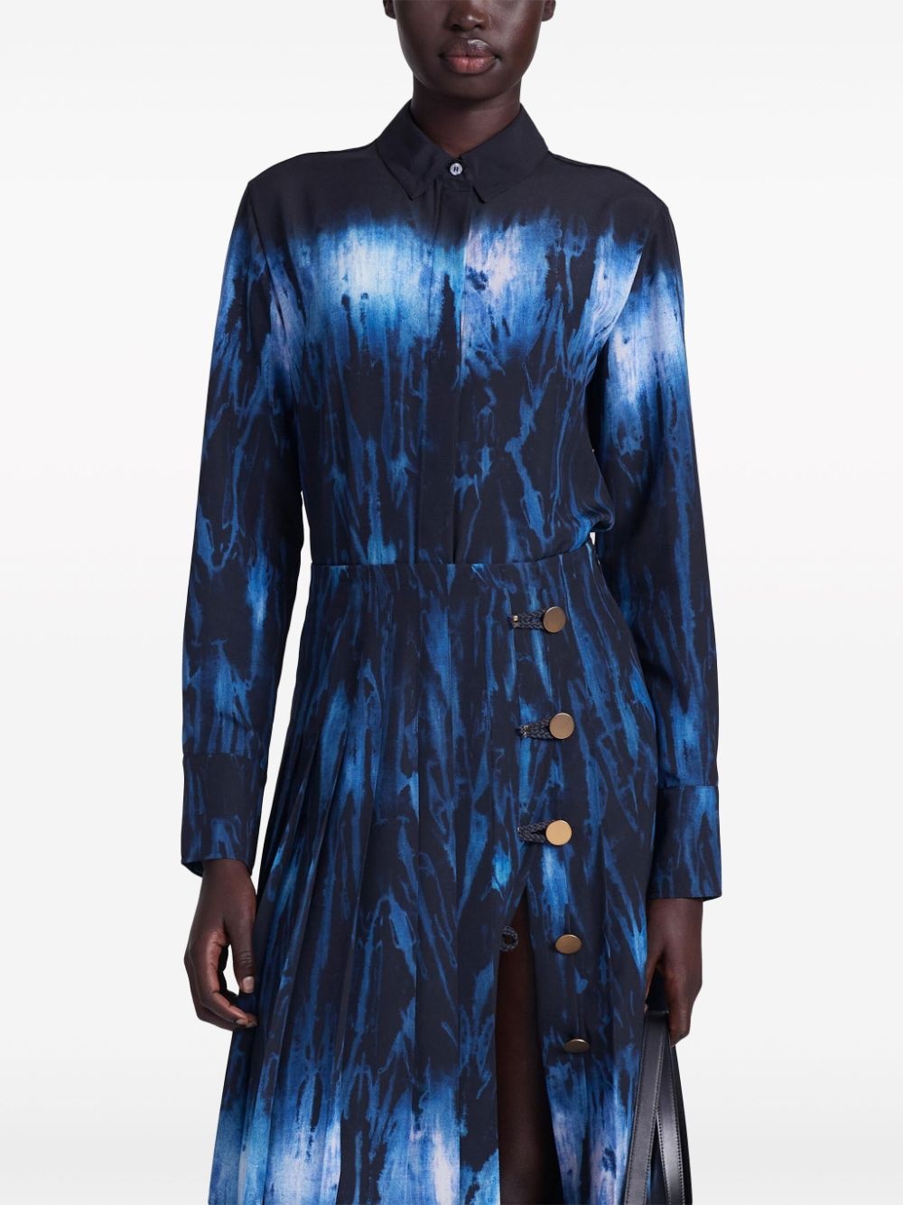 Chika Shibori-print silk shirt - 3