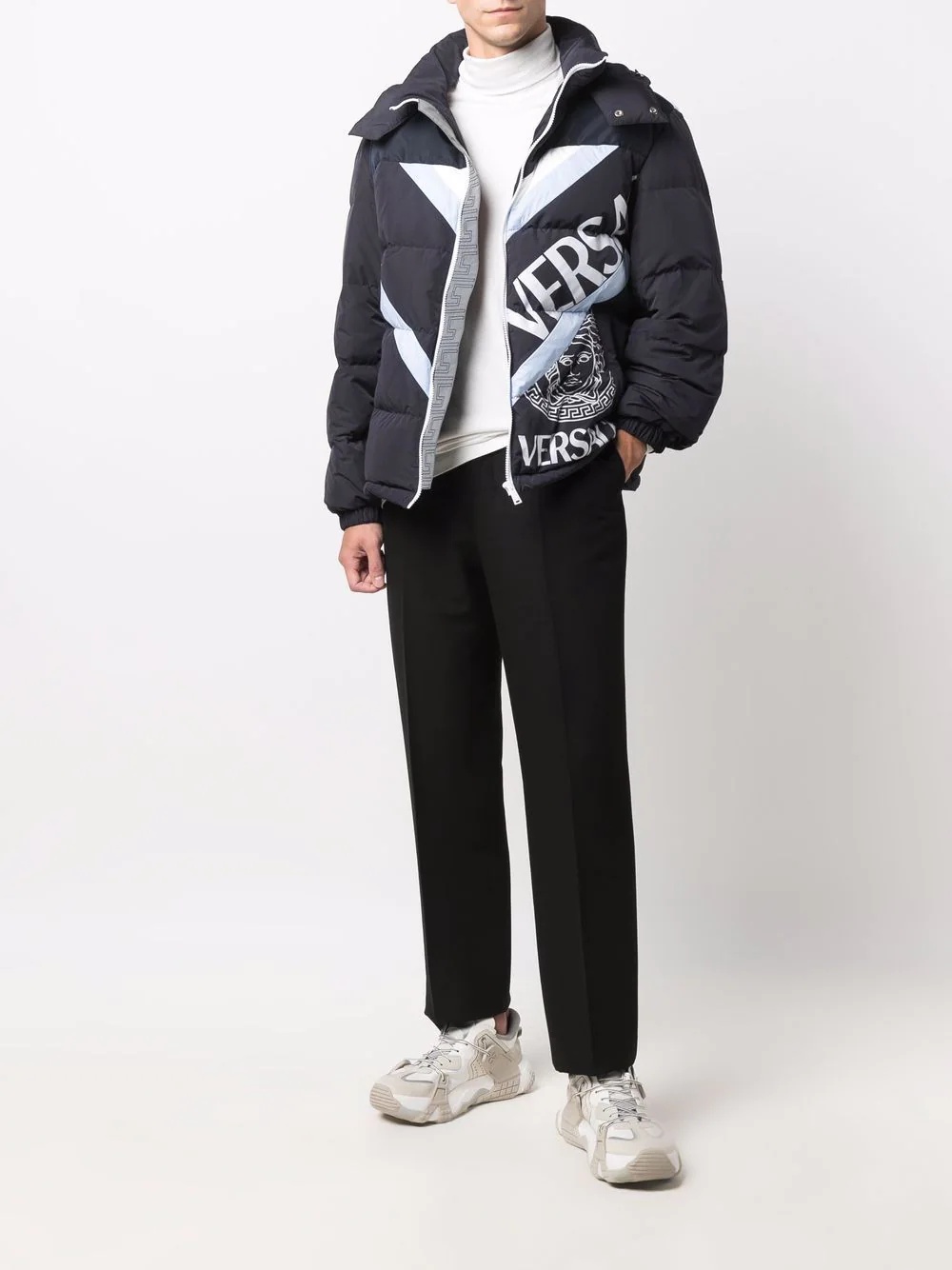 logo-print puffer jacket - 2