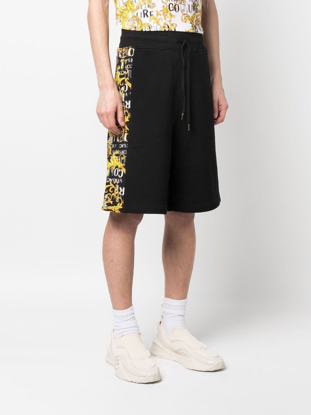 side baroque-print bermuda shorts - 3