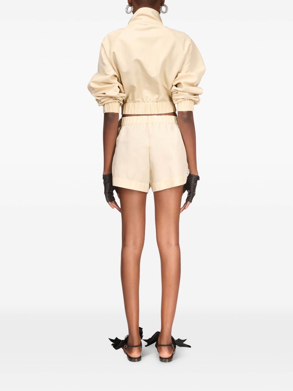 crystal-embellished track shorts - 5