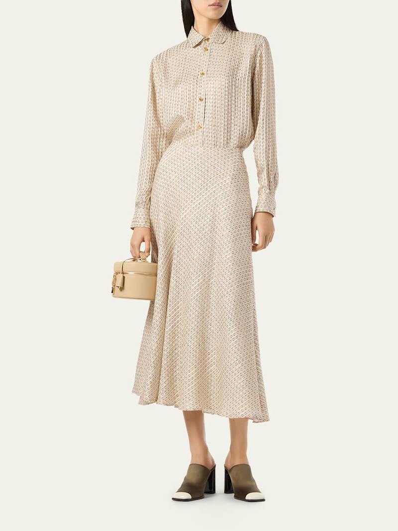 Loro Piana Thea Penny Silk Button-Down Shirt outlook