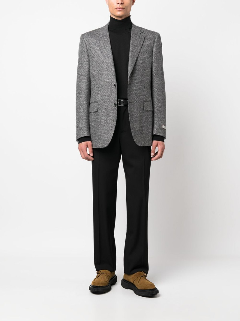 Canali single-breasted herringbone-pattern blazer outlook