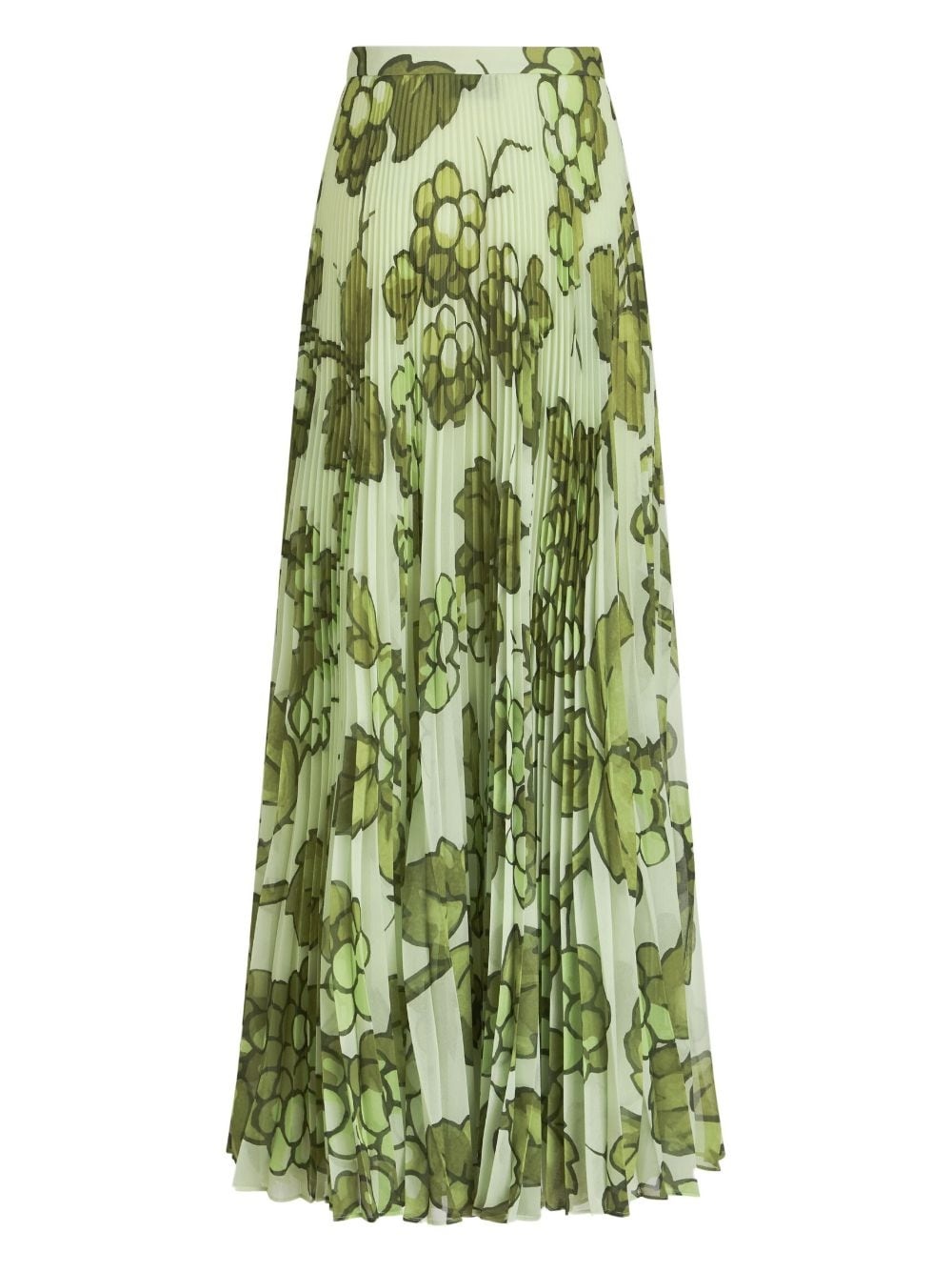 Berry-print pleated maxi skirt - 6