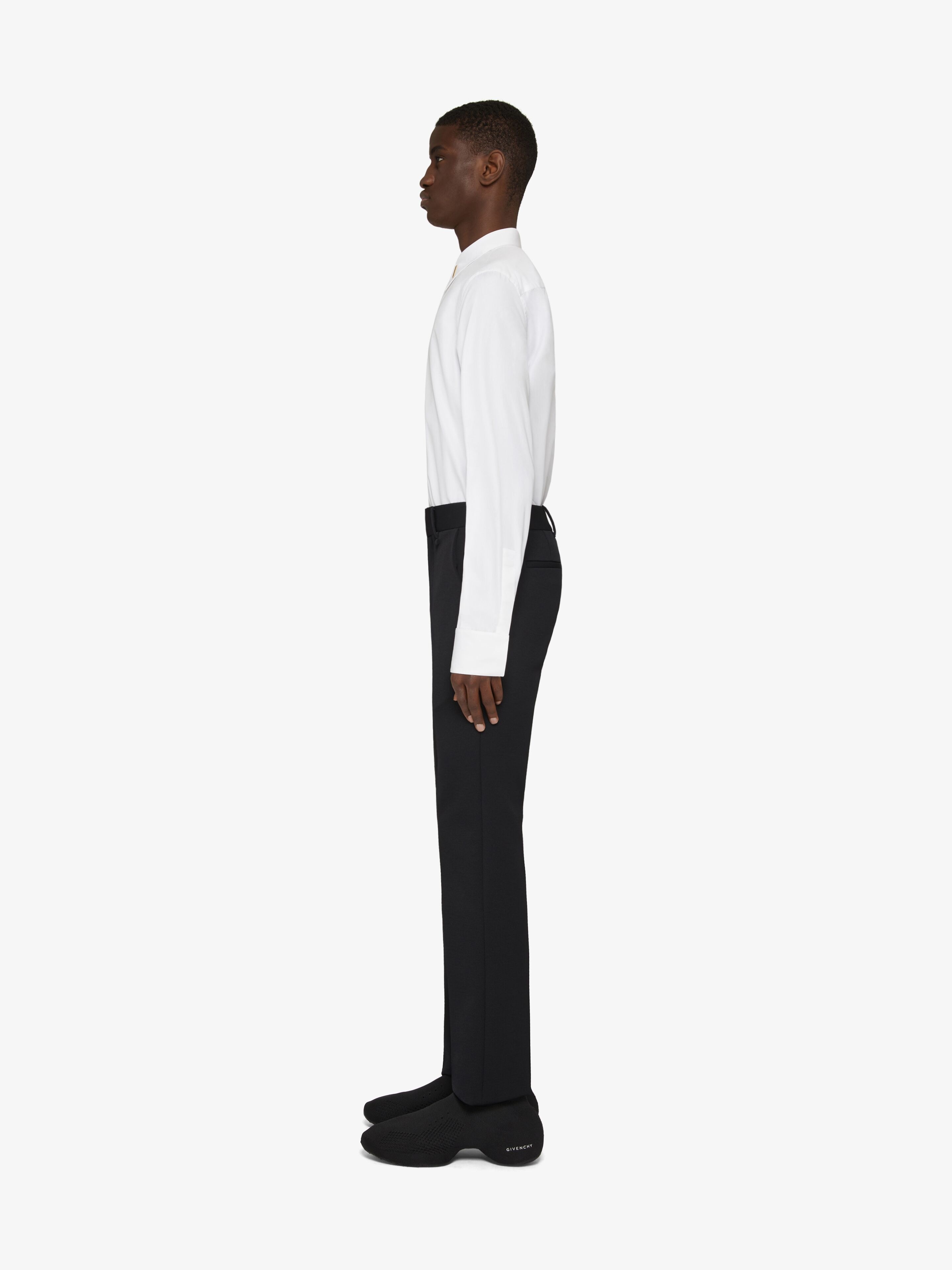SHIRT IN POPLIN WITH COLLAR DETAILS - 3