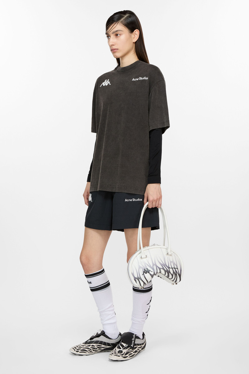 Acne Studios Lace-up sneakers - Acne Studios x Kappa - Black/white outlook