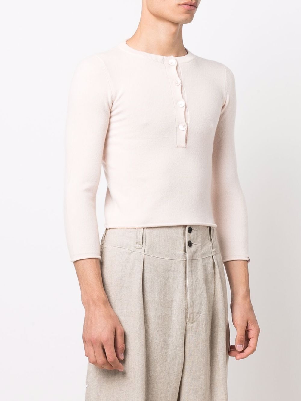 fitted cashmere-blend top - 4