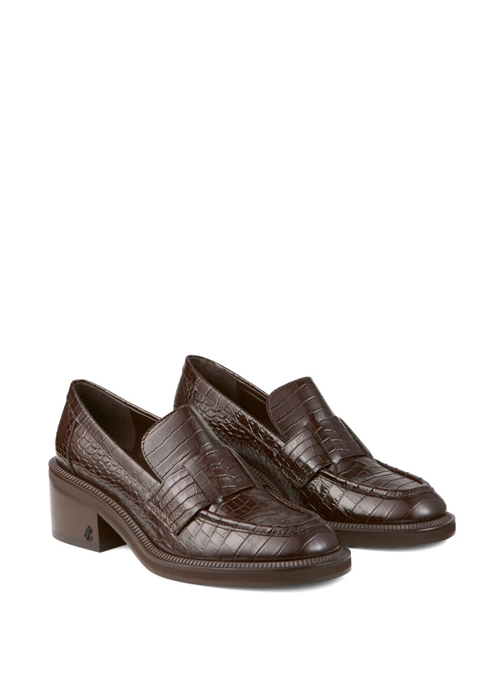 50mm Tylor crocodile-effect leather loafer pumps - 2