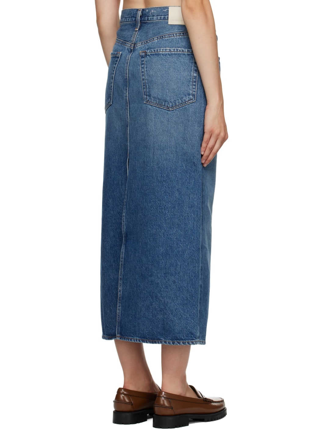 Blue Peri Denim Midi Skirt - 3