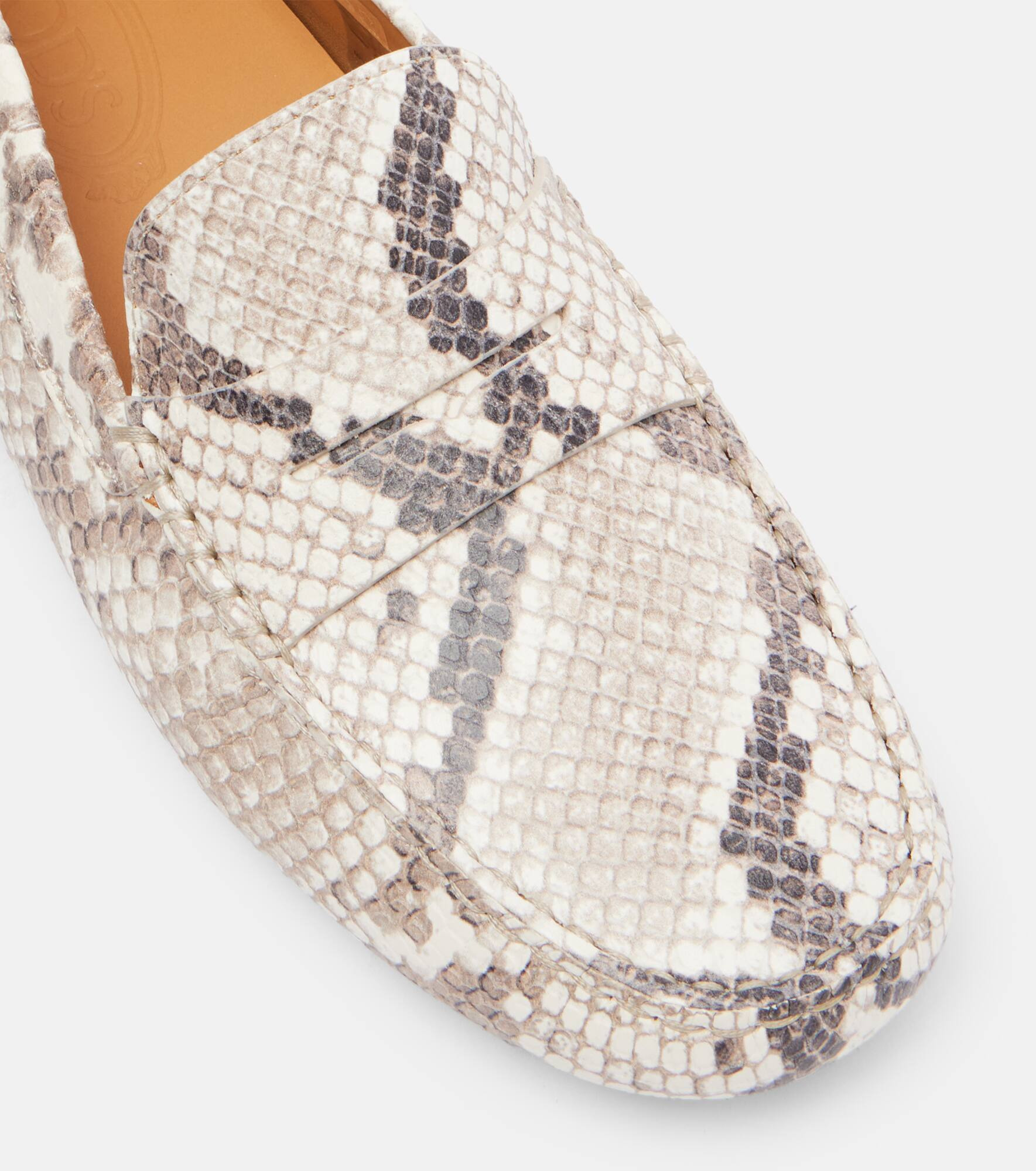 Gommino snake-effect leather driving shoes - 5