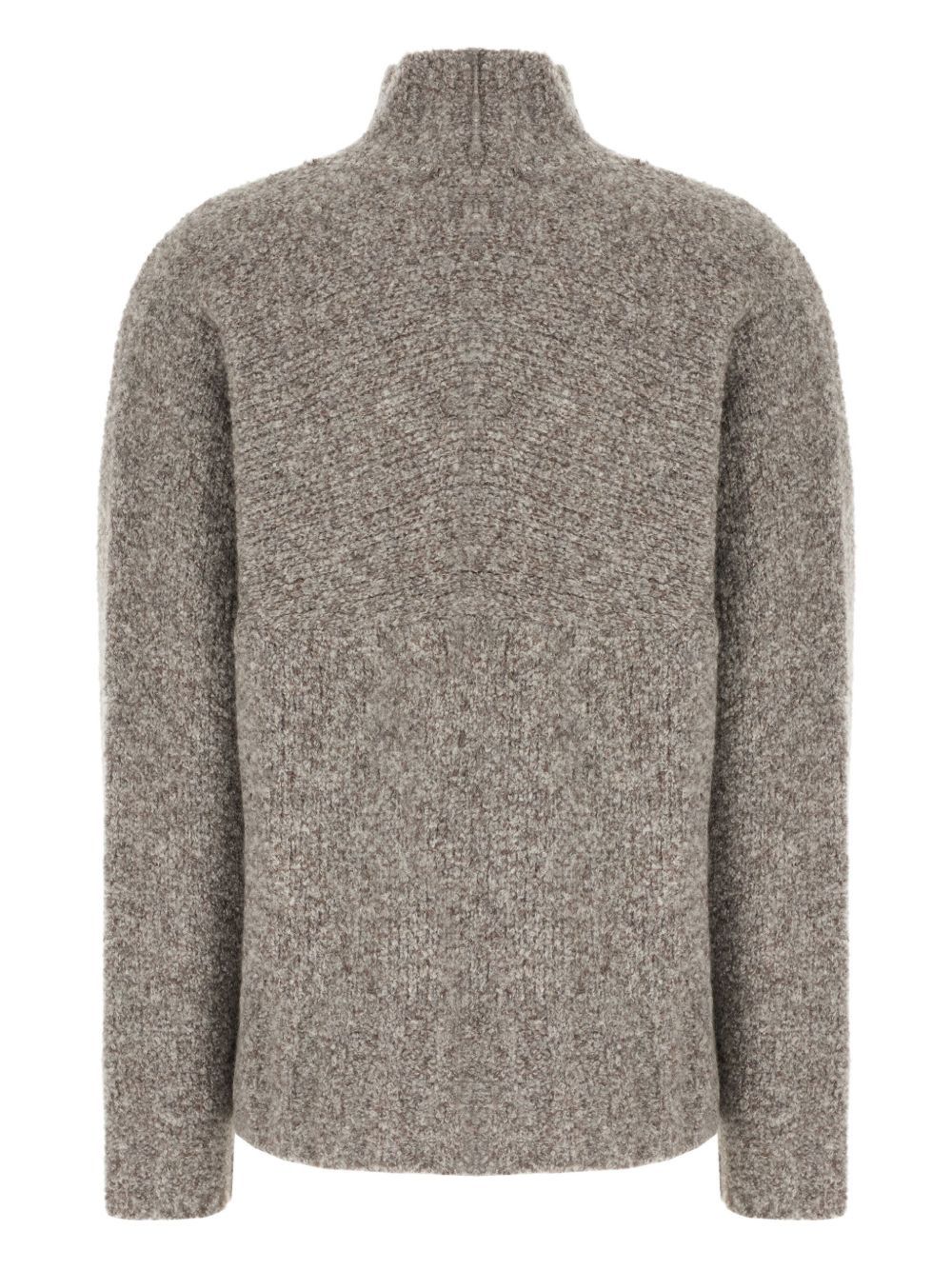 high-neck textured sweater - 2