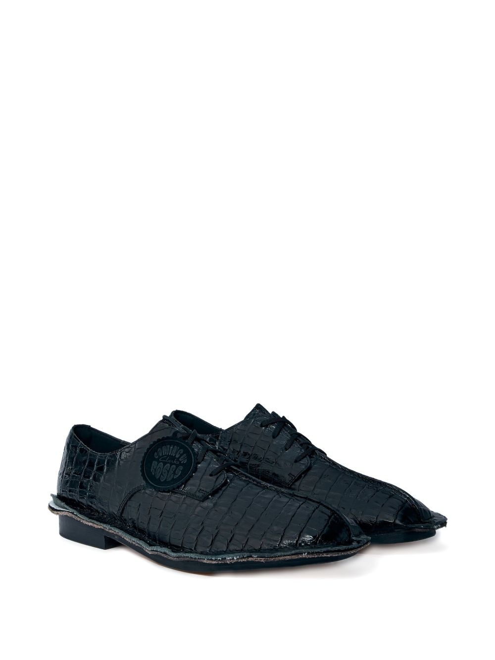 x Clarks croc-embossed derby shoes - 2