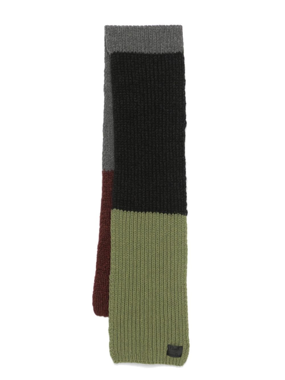 colourblock knitted scarf - 1