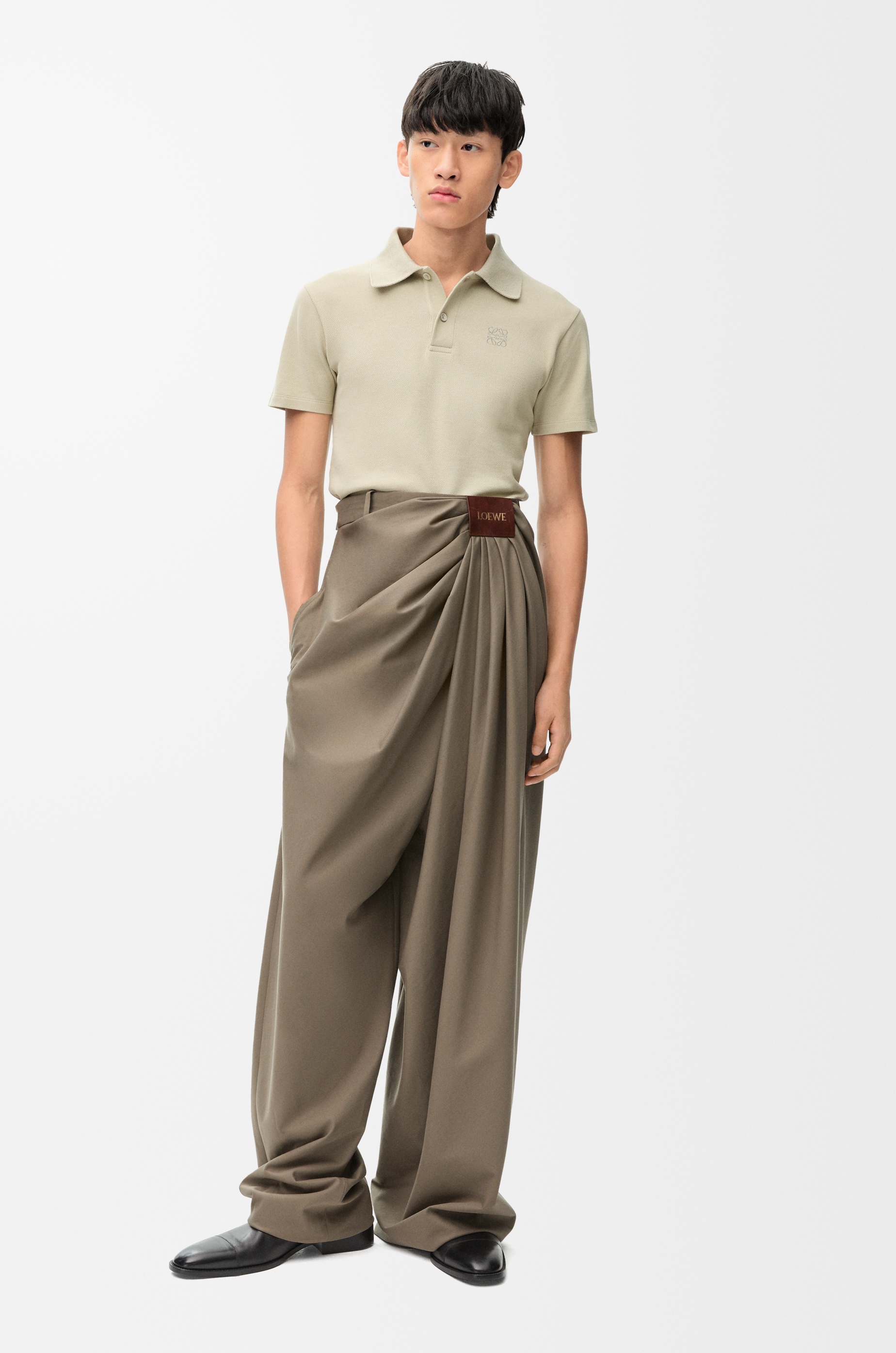 Draped trousers in cotton and silk - 2