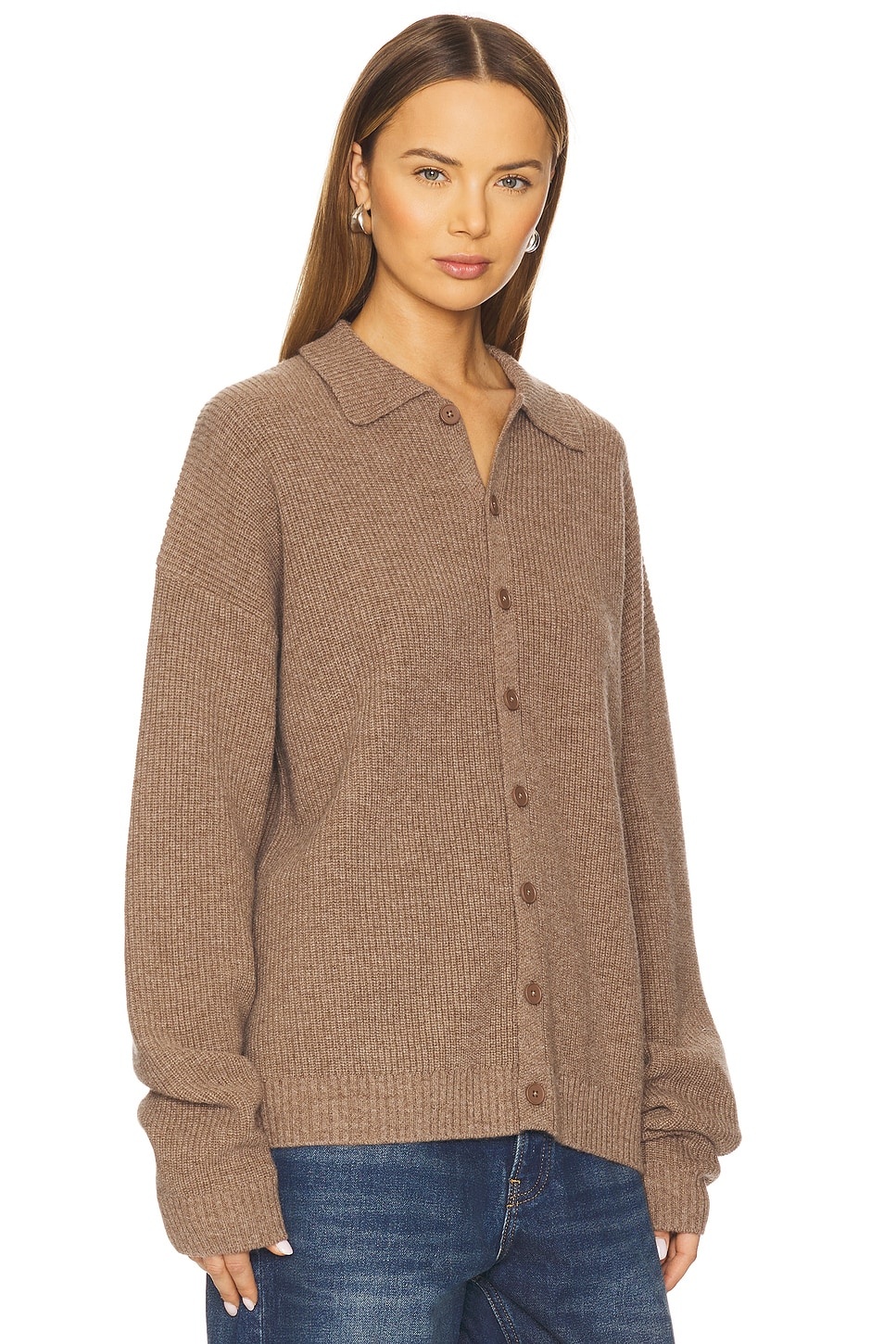 Relaxed Knit Button Up Sweater - 2