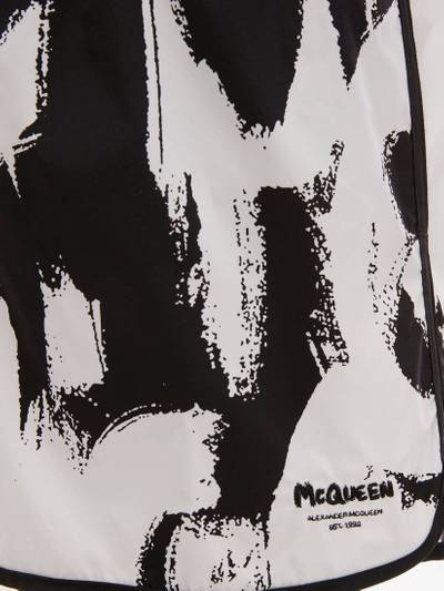 Alexander McQueen Mcqueen Graffiti Swim Shorts in Black/white outlook