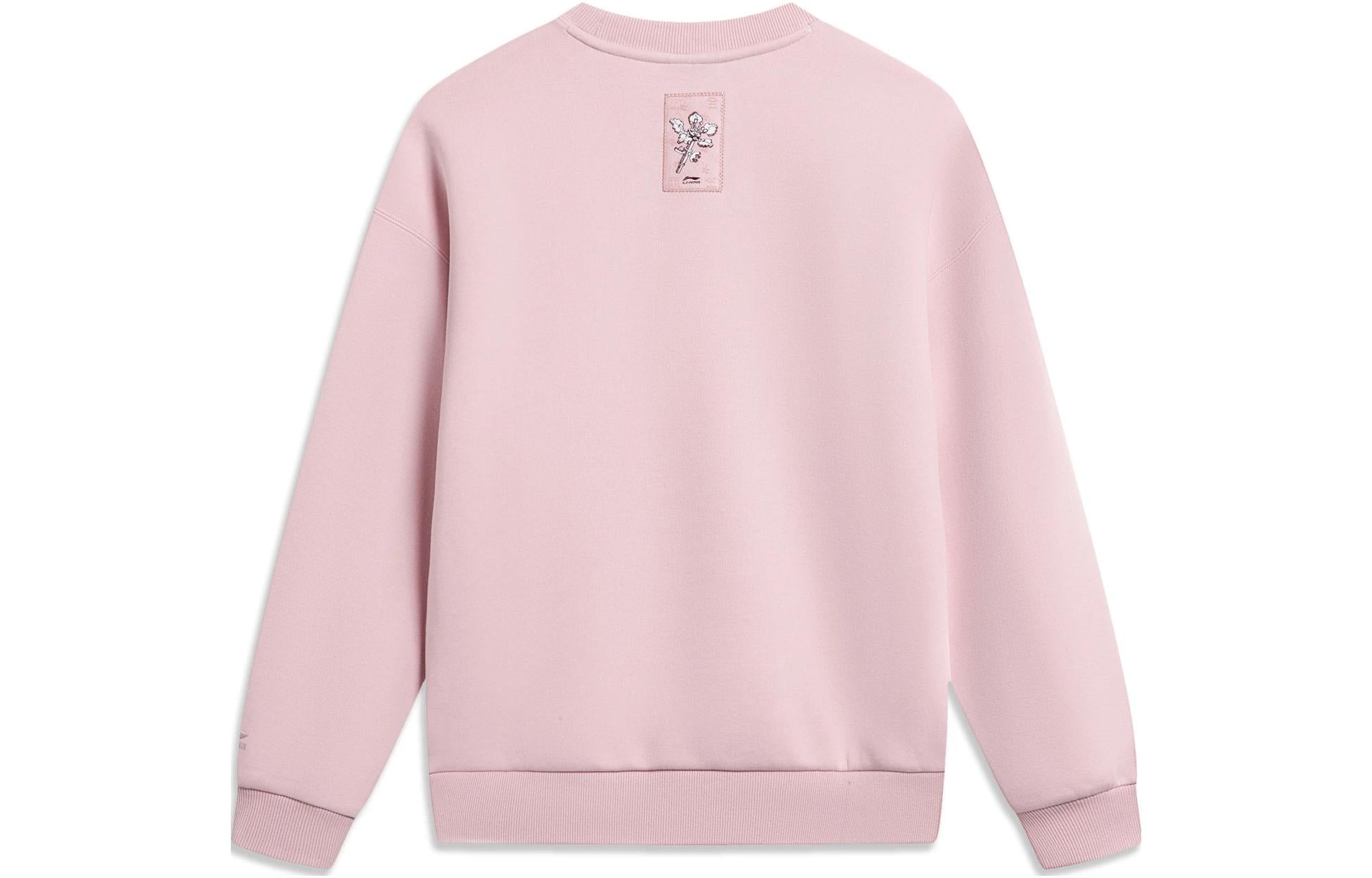(WMNS) Li-Ning Chinese Culture Floral Graphic Sweatshirt 'Pink' AWDT760-1 - 2