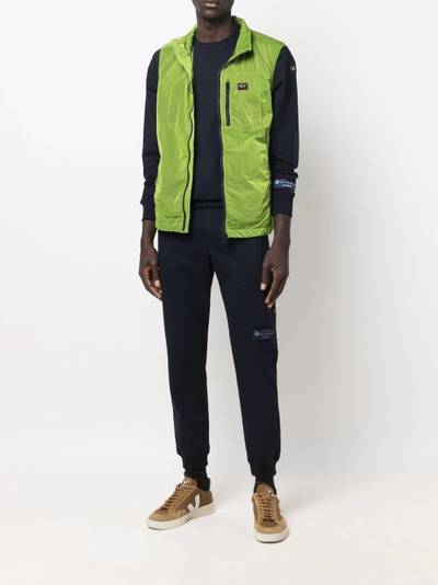 Paul & Shark logo-patch zip-up gilet outlook