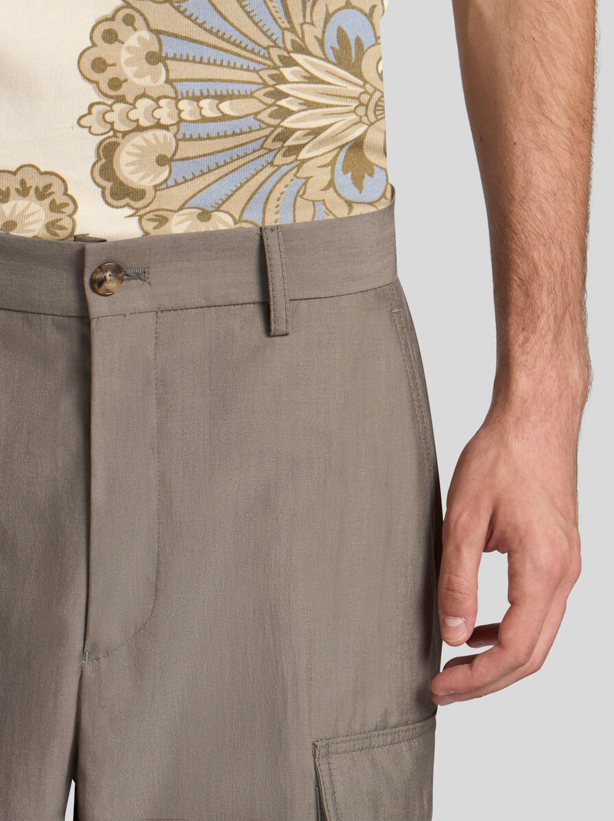 WOOL-BLEND CARGO TROUSERS - 2