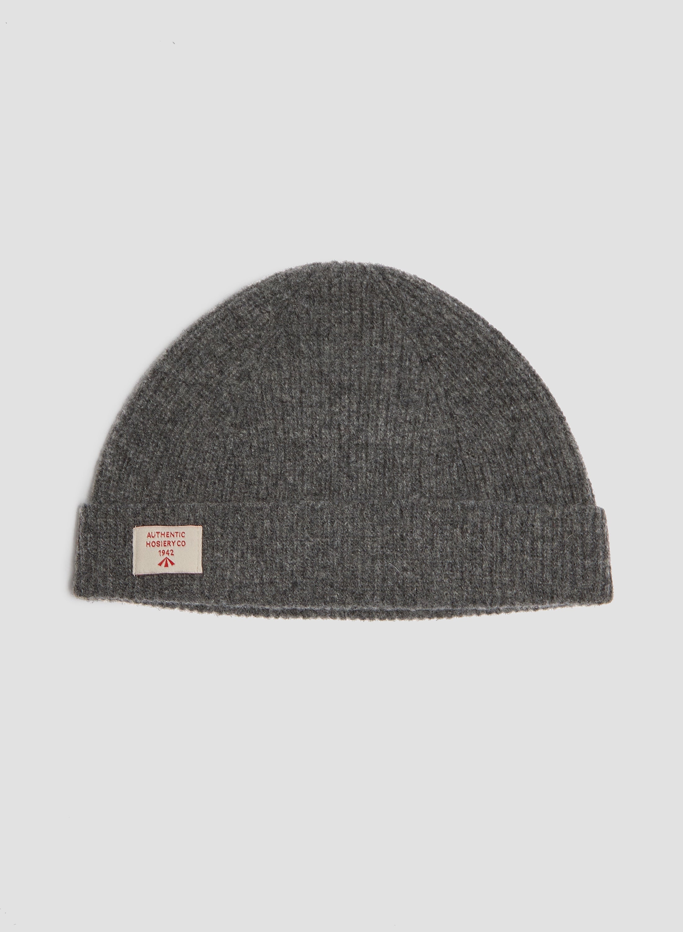 Lambswool Beanie in Cliff Grey - 1