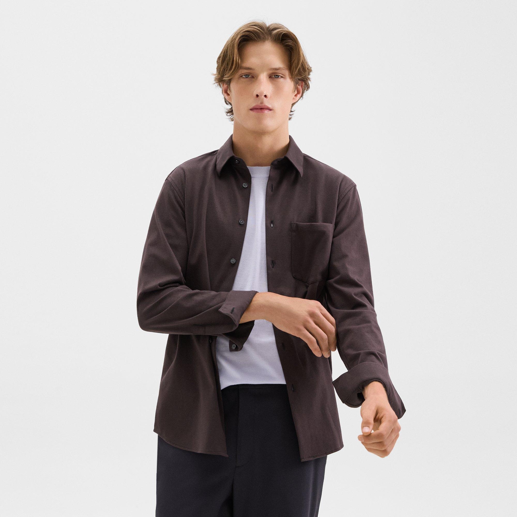 Irving Pocket Shirt in Brushed Structure Knit - 2