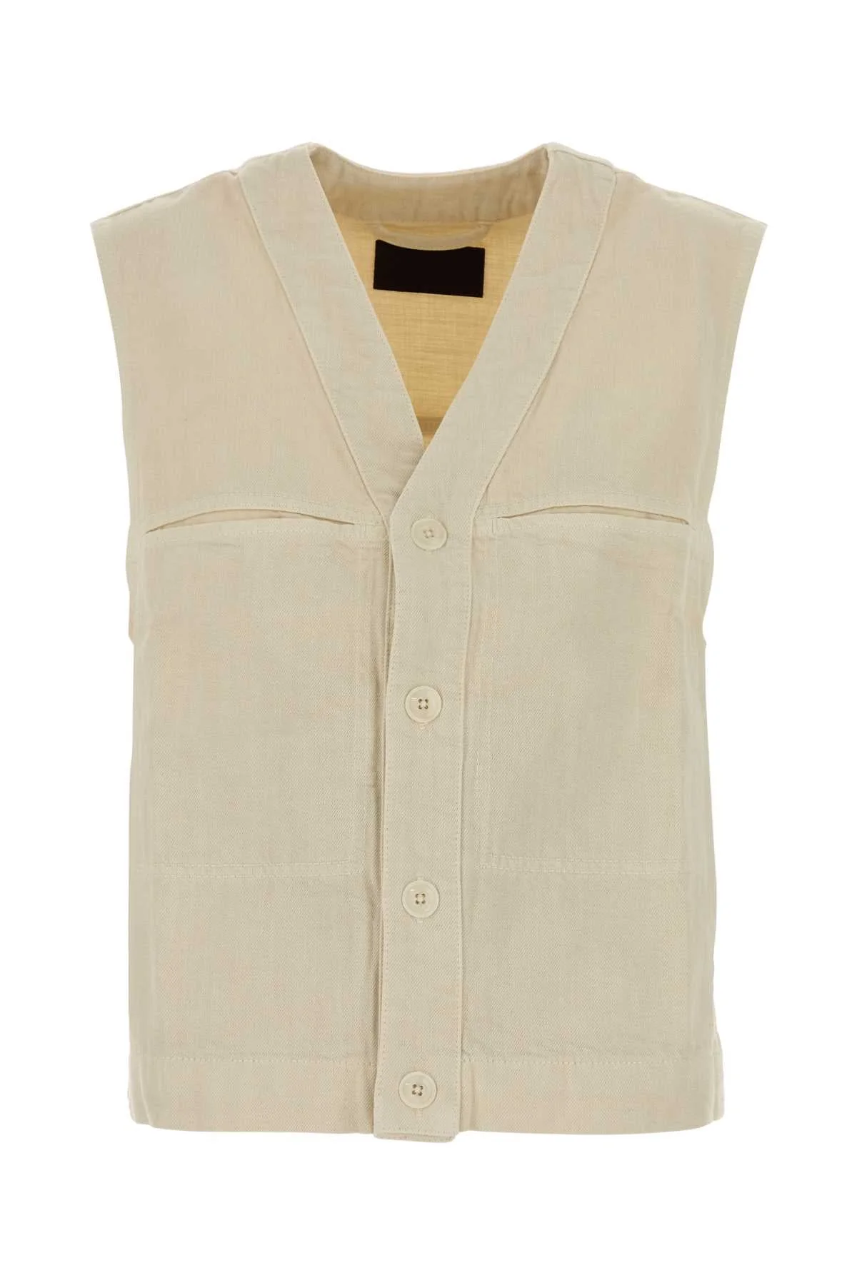 Lemaire Women Sand Canvas Vest - 1