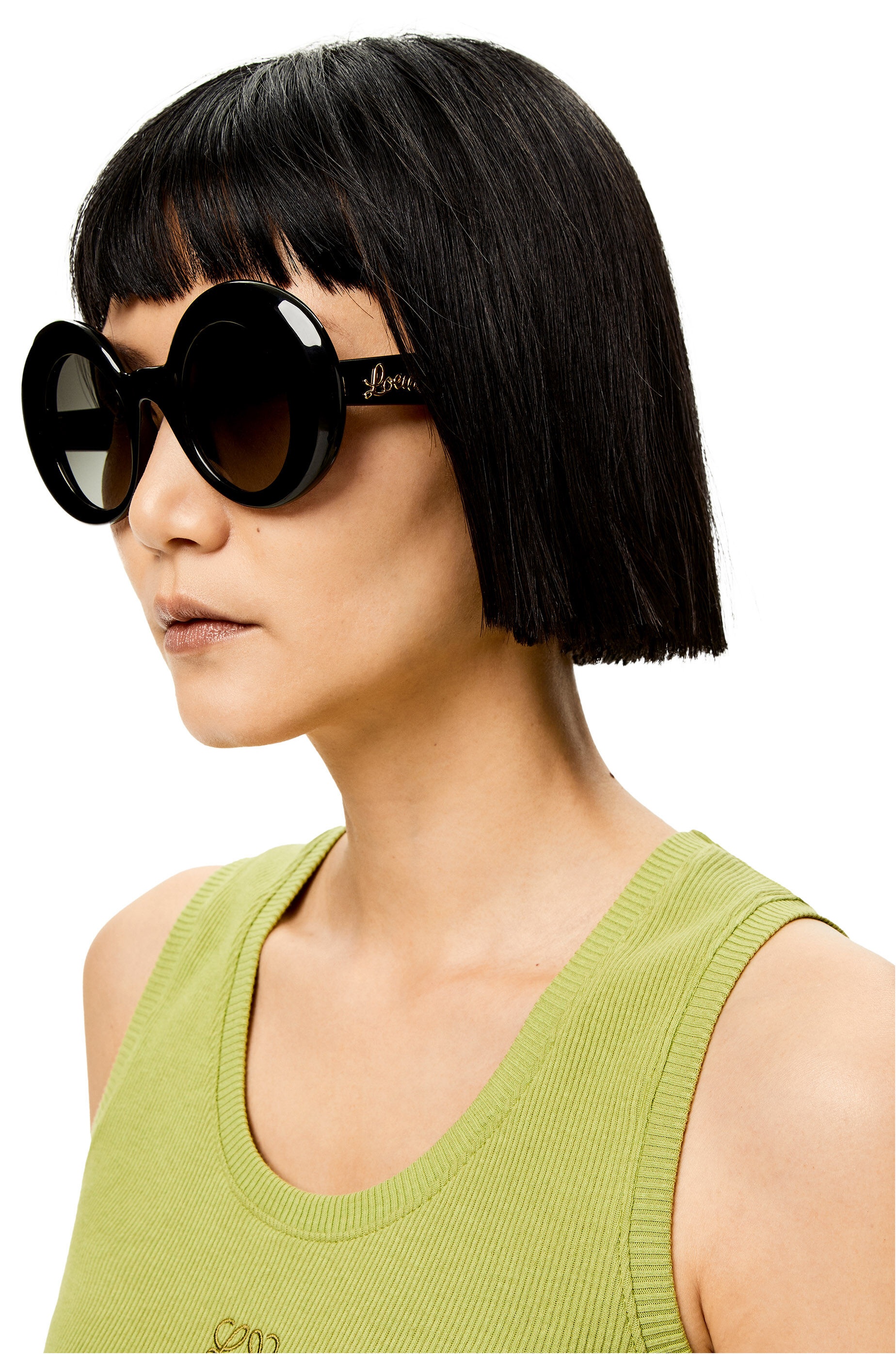 Oversized round sunglasses in acetate - 2