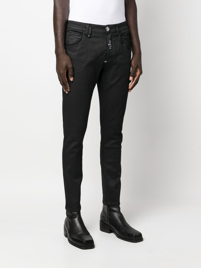 skull-patch skinny-cut jeans 3