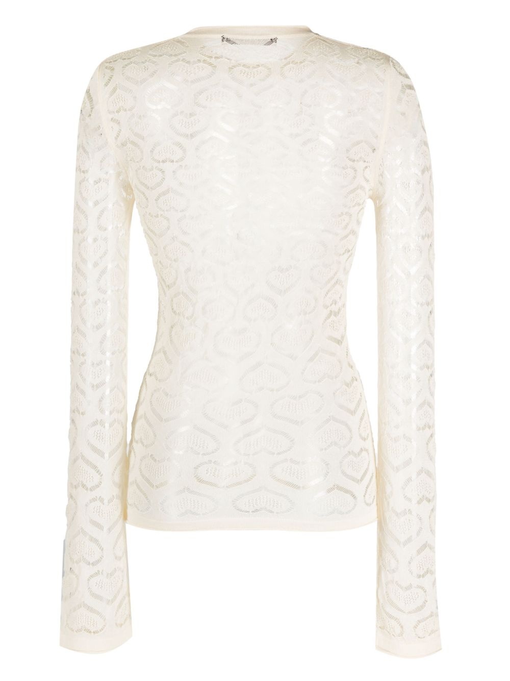 heart-motif long-sleeved top - 2