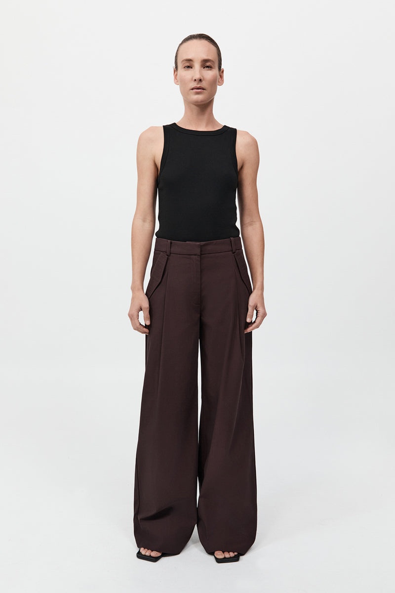 Utility Pleat Pants - Port - 2