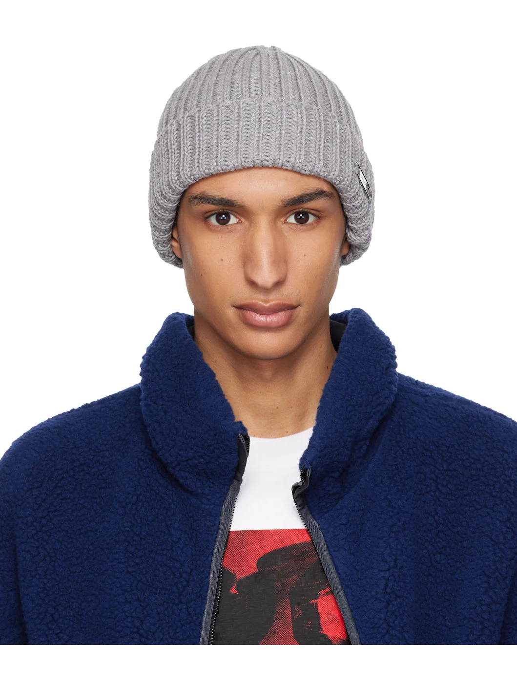 Gray Safety Pin Beanie - 1